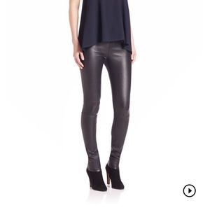 Helmut Lang Leather Leggings Sz 8 Black